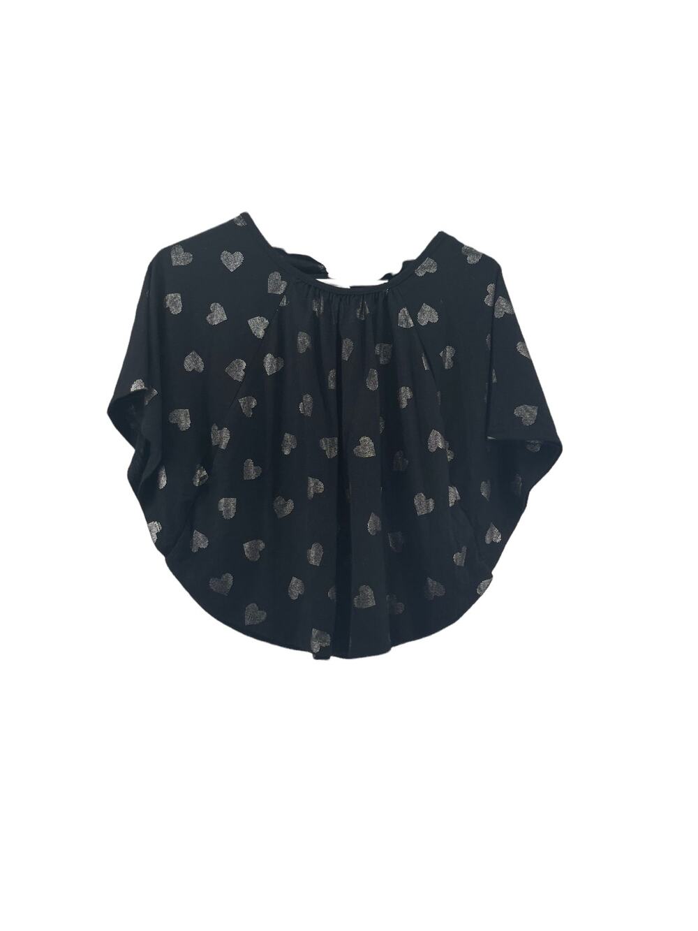 Circo Girls' Black Heart Graphic Keyhole Open Back Top Youth Size Large